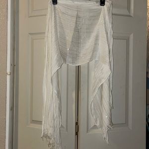 White sequin scarf